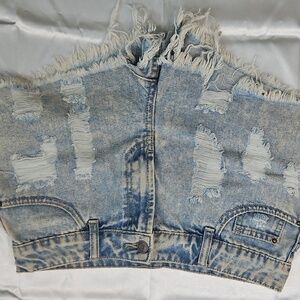 Forever 21 Light Distressed, Blue Dirty Denim Jeans